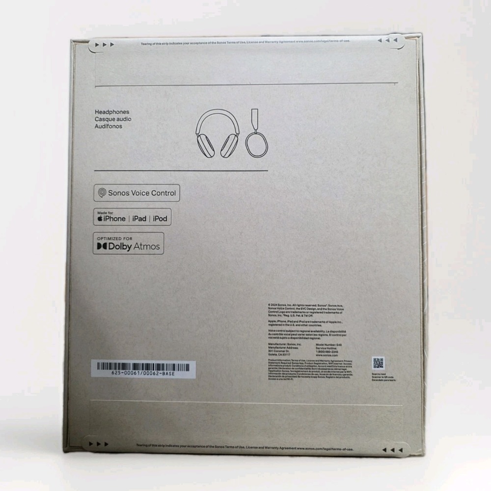 Sonos Ace Wireless Headphones White With Noise Cancelling NEW MSRP $400 - Picture 3 of 4